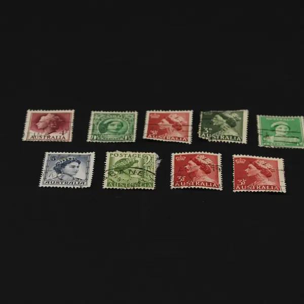 Lot Of 9 Australia Queen Elizabeth II Stamps Used 