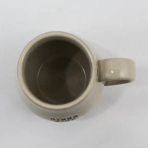 Creative Co-op Beige Gimme Some Sugar Mug 14 oz With Package