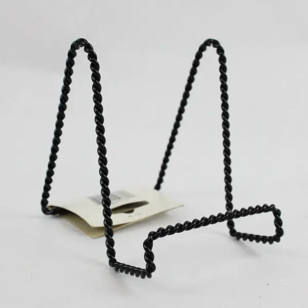 Lot of Two Medium and Two Small Tripar Black Twisted Wire Stands #23-1241B