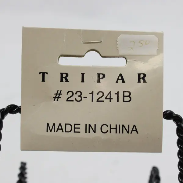 Lot of Two Medium and Two Small Tripar Black Twisted Wire Stands #23-1241B