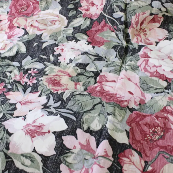Pink Rose Pattern Black Rectangular Tablecloth 50" x 70"