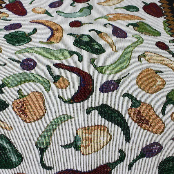 Set of 5 Chili Pepper Tapestry Placemats 12" x 17"