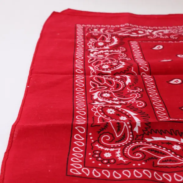 Lot of 2 Red Cotton Square Bandanas Scarves 21"