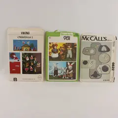 Lot of 3 Viking Christmas 2 Simplicity 9131 McCall's 6622 Sewing Patterns