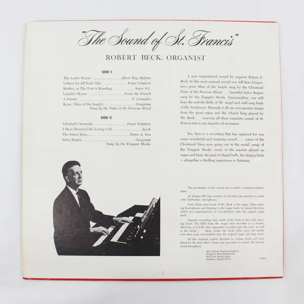 Robert F. Beck The Sound Of St. Francis 12" Vinyl Record