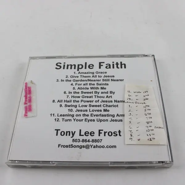 Simple Faith - Tony Lee Frost - Music CD