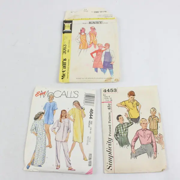 Mixed Lot Simplicity 4453 McCall's 3063 4644 Boys Misses Sewing Patterns