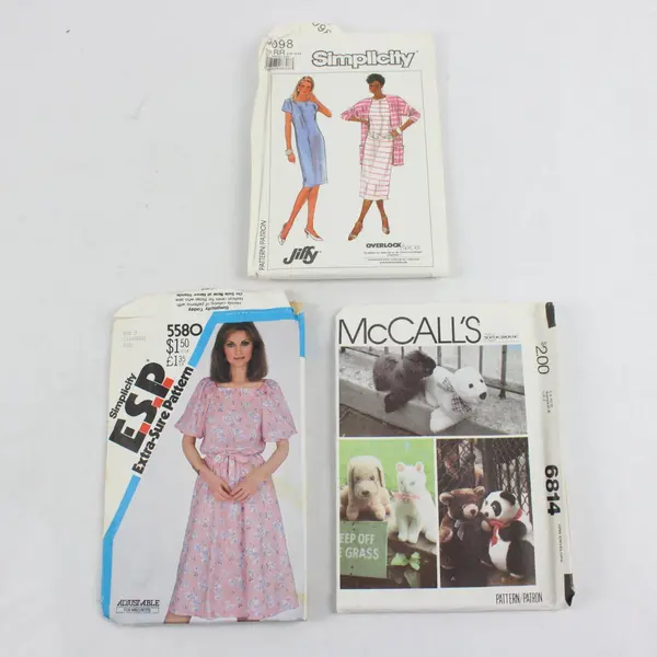 Lot of 3 Sewing Patterns McCall's 6814 Simplicity 9098 5580