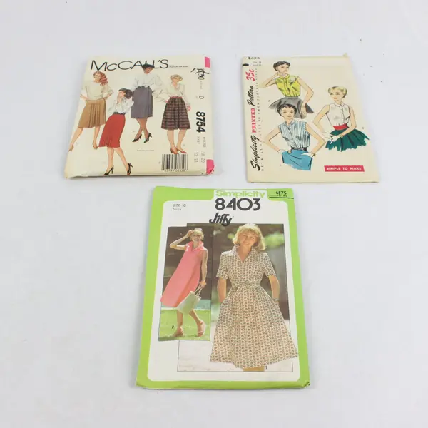Lot of 3 Sewing Patterns Simplicity 8403 4238 McCall's 8754 Vintage