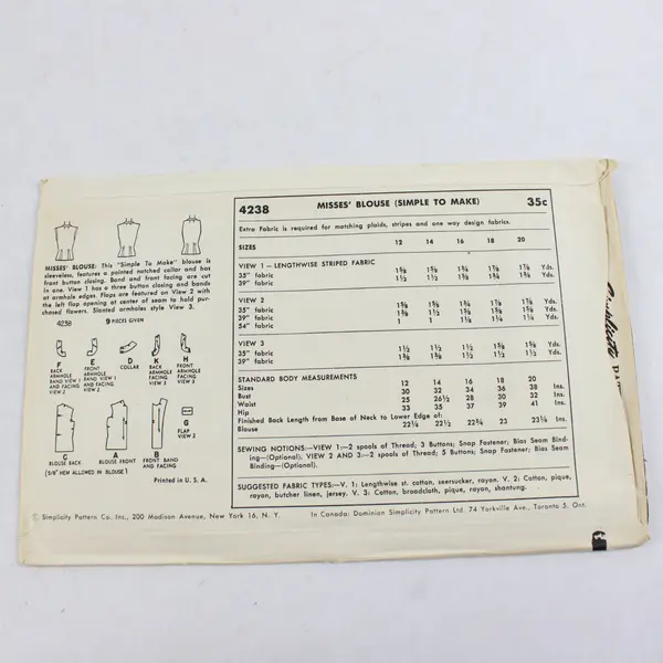 Lot of 3 Sewing Patterns Simplicity 8403 4238 McCall's 8754 Vintage