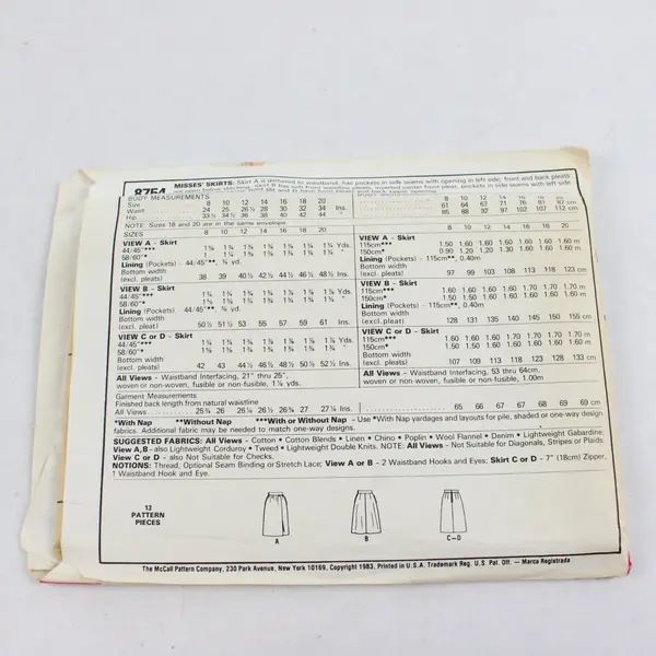 Lot of 3 Sewing Patterns Simplicity 8403 4238 McCall's 8754 Vintage