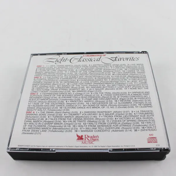 A Celebration of Light-Classical Favorites 4 CDs 1994 Reader's Digest Classical