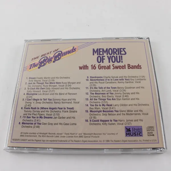 The Best Of The Big Bands: Memories of you CD - Reader's Digest Music 1999