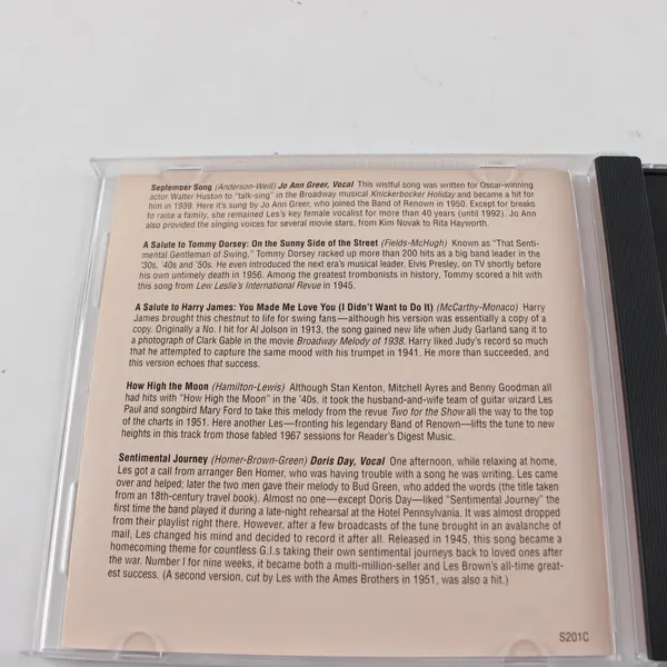 The Best Of The Big Bands Sentimental Journey With Les Brown CD
