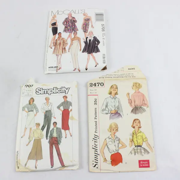 Lot of 3 Sewing Patterns McCall's 5705 Simplicity 7707 2470 Size 14-20