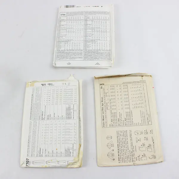 Lot of 3 Sewing Patterns McCall's 5705 Simplicity 7707 2470 Size 14-20
