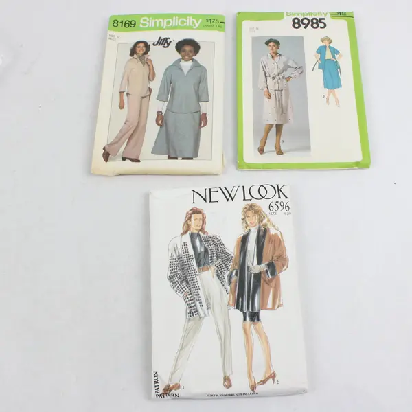 Lot of 3 Sewing Patterns Simplicity 8985 8169 New Look 6596 Mixed Brand
