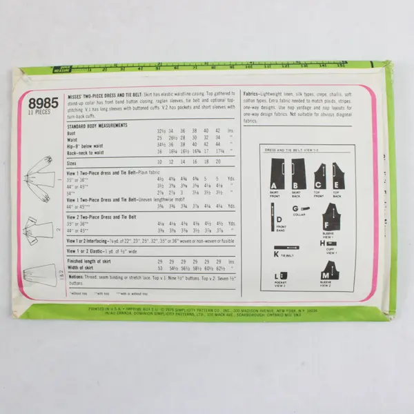 Lot of 3 Sewing Patterns Simplicity 8985 8169 New Look 6596 Mixed Brand