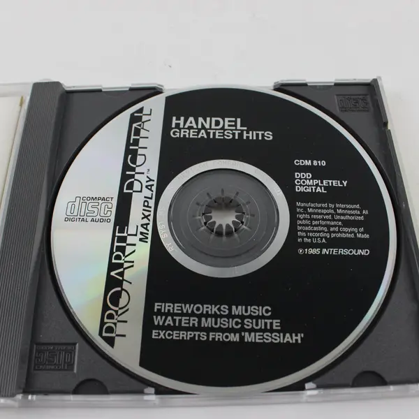 Handel Greatest Hits CD Fireworks Water Music Messiah Pro Arte