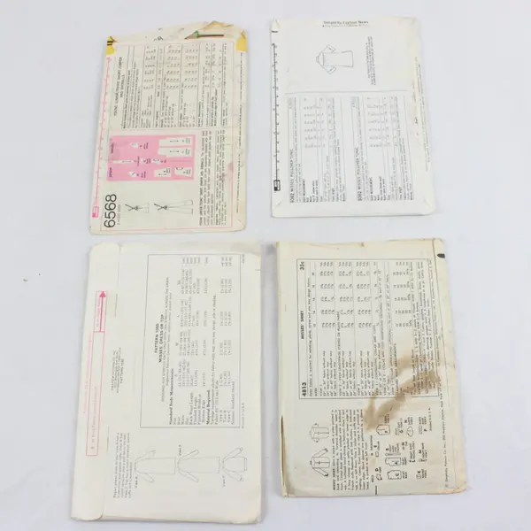 Lot of 4 Vintage Sewing Patterns Simplicity 9362 6568 4813 Kwik Sew 1055