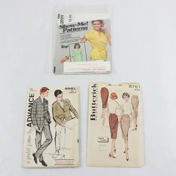 Lot of 3 Sewing Patterns Butterick 8761 McCall's 5999 Advance 9953