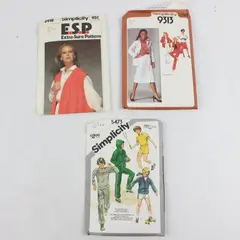 Lot of 3 Simplicity Sewing Patterns 8918 9313 5473 Misses Boys