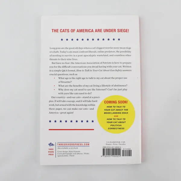 How to Talk to Your Cat about Gun Safety by Zachary Auburn 2016, Trade Paperback