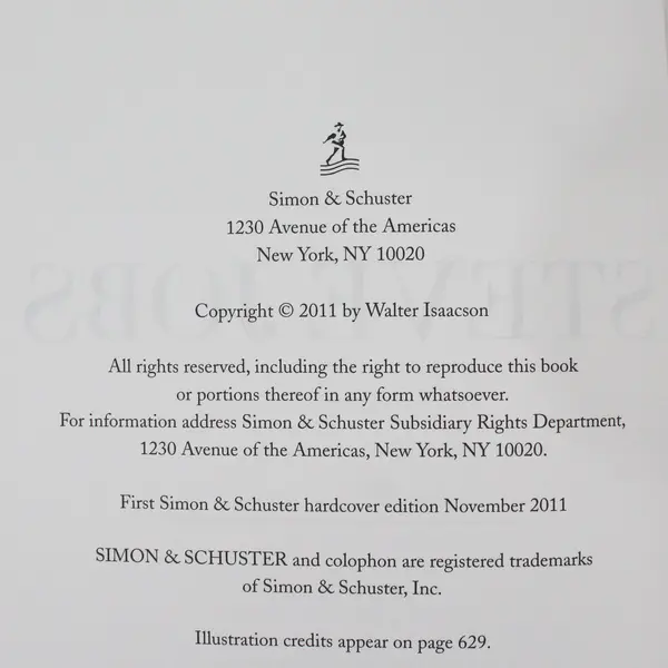 Steve Jobs Walter Isaacson Simon & Schuster Hardcover 2011