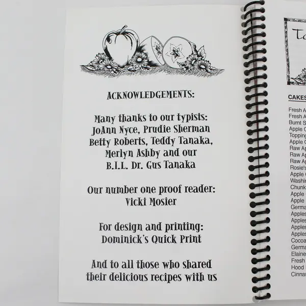 A Cookbook That Highlights the Apple by P.E.O  Sisters Spiral