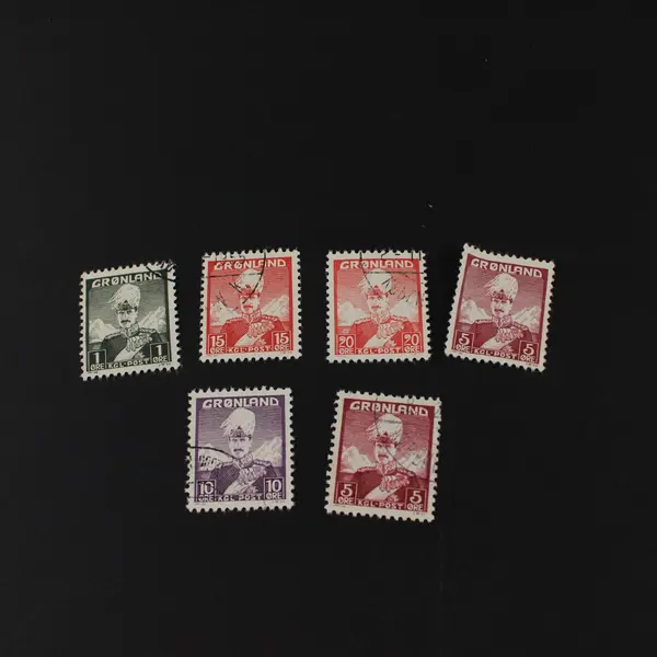 Lot Of 6 Greenland King Christian X Stamps Used 1938-1946