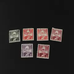 Lot Of 6 Greenland King Christian X Stamps Used 1938-1946