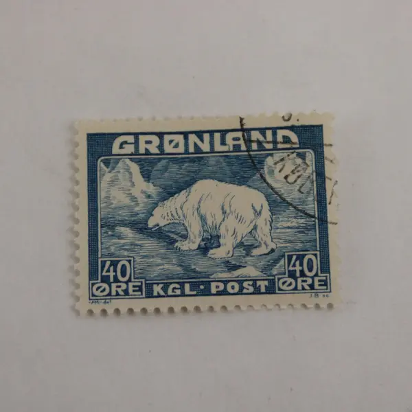 Lot Of 2 Greenland Arctic Stamps Used SC #8 Polar Bear #35 Gustav Holm Ship