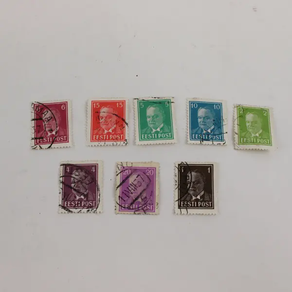 Lot of 8 Estonia 1/2/4/5/6/10/15/20 Sents Stamps 1930s Used