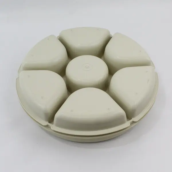 Vintage Tupperware 1665-2 Divided Veggie Tray 1666-2 Lid