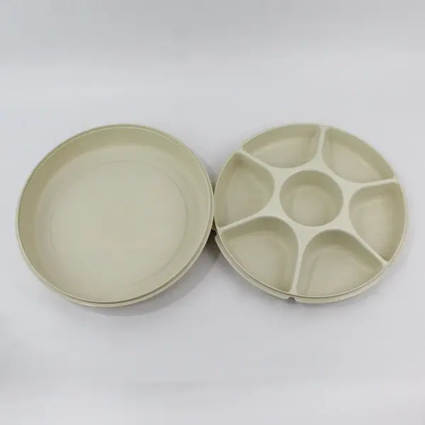 Vintage Tupperware 1665-2 Divided Veggie Tray 1666-2 Lid