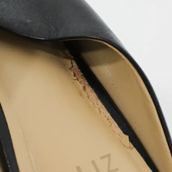Naturalizer Simonette Solid Black Leather Pointed Toe Mules Womens Size 9.5M