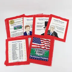 The American Presidents Fabric Book 16 "Pages" - Incomplete Fabric Cuts