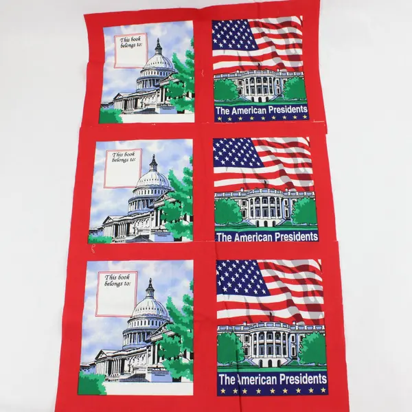 The American Presidents Fabric Book 16 "Pages" - Incomplete Fabric Cuts