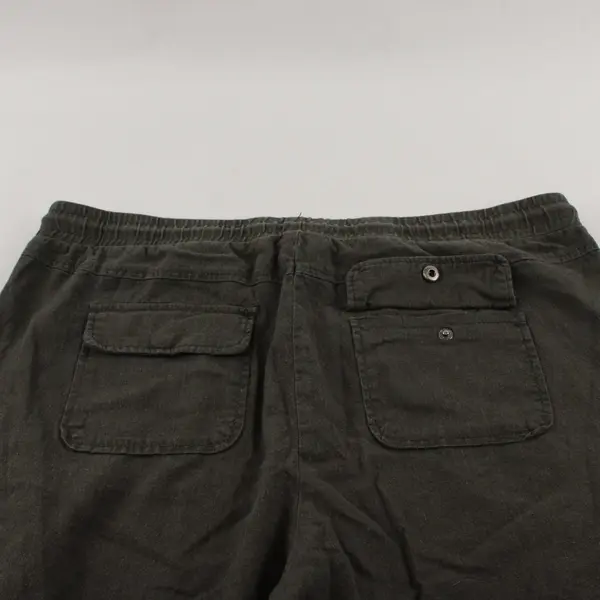 Caffé Marrakesh Women's Green Cargo Utility Pants Size L Drawstring Pockets