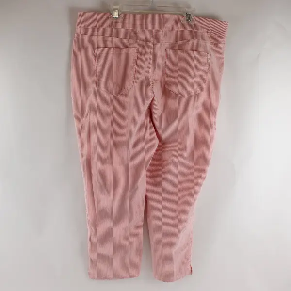 Mario Serrani Women's XL Red and White Pinstripe Stretch Pants