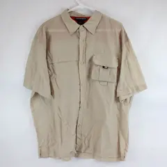 Barrage Beige Short-Sleeved Button-Up Men's XL