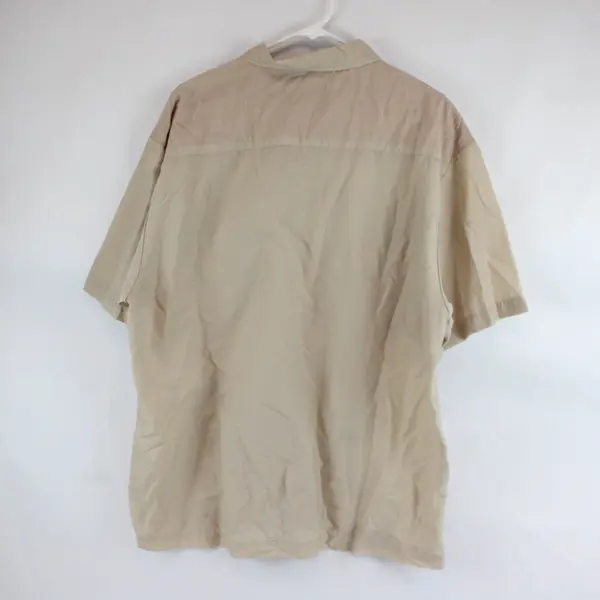 Barrage Beige Short-Sleeved Button-Up Men's XL