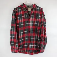 Original Weatherproof Vintage Men's M Red Plaid Button-Up Flannel Shirt