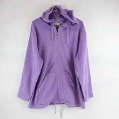 Vtg LA Blues Women's 18/20W Purple Fleece Full Zip Hooded Sweatshirt