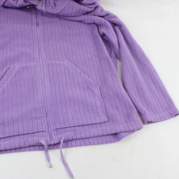 Vtg LA Blues Women's 18/20W Purple Fleece Full Zip Hooded Sweatshirt