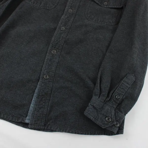 Grizzly Mountain Men's M Dark Gray Heavy Weight 100% Cotton Flannel Shirt