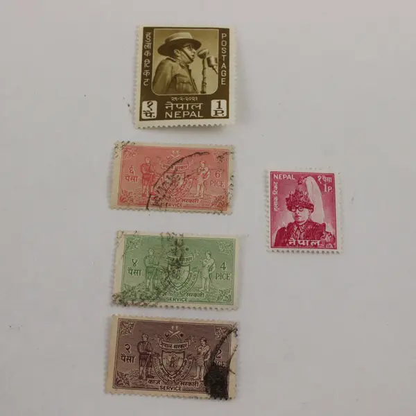 Lot Of 9 Nepal Stamps 1950s-1960s Used