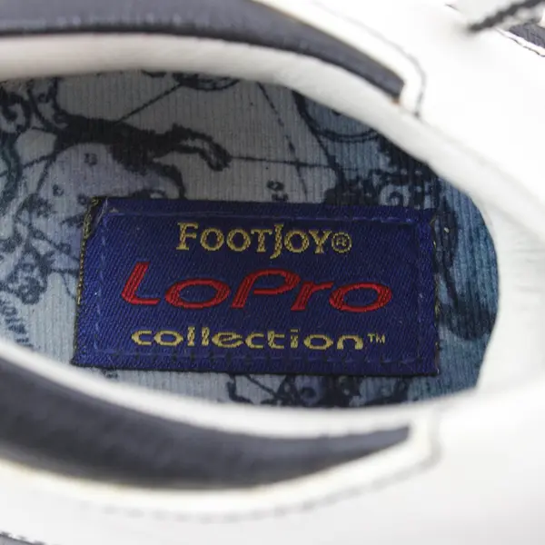 FootJoy LoPro Collection Women's 8M White/Black Leather Spiked Golf Shoes 