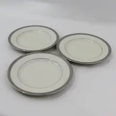 Set of 3 Mikasa Palatial Platinum 8.25" Salad Plates