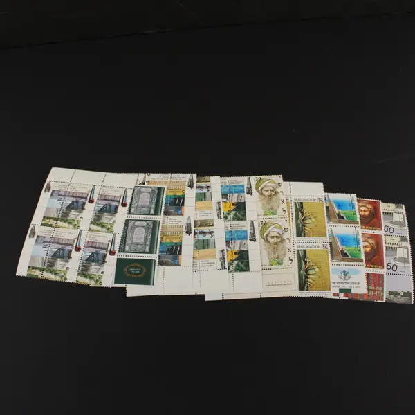 Lot Of 10 Israel Commemorative Stamp Blocks (40 Stamps Total) 1992 MNH